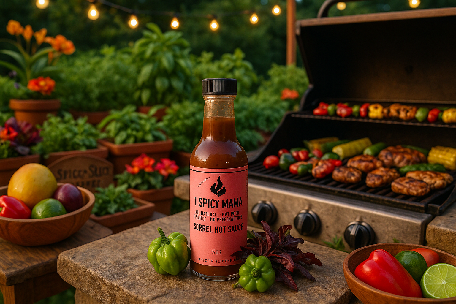 Natural Garden BBQ Setting