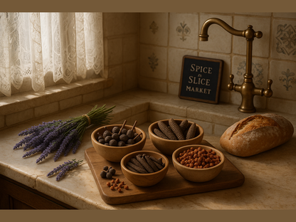Natural Kitchen Spice Display