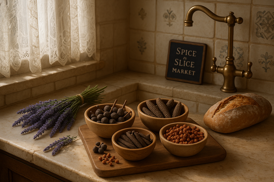 Natural Kitchen Spice Display