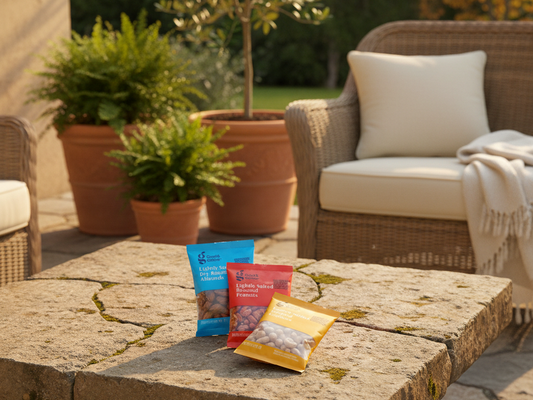 Nuts variety pack on patio