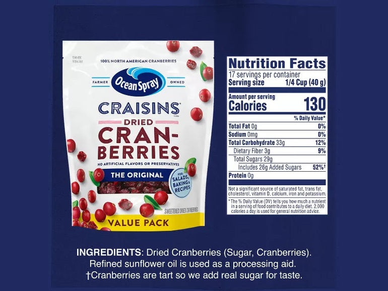 Ocean Spray Dried Cranberries Value Pack, 24oz.