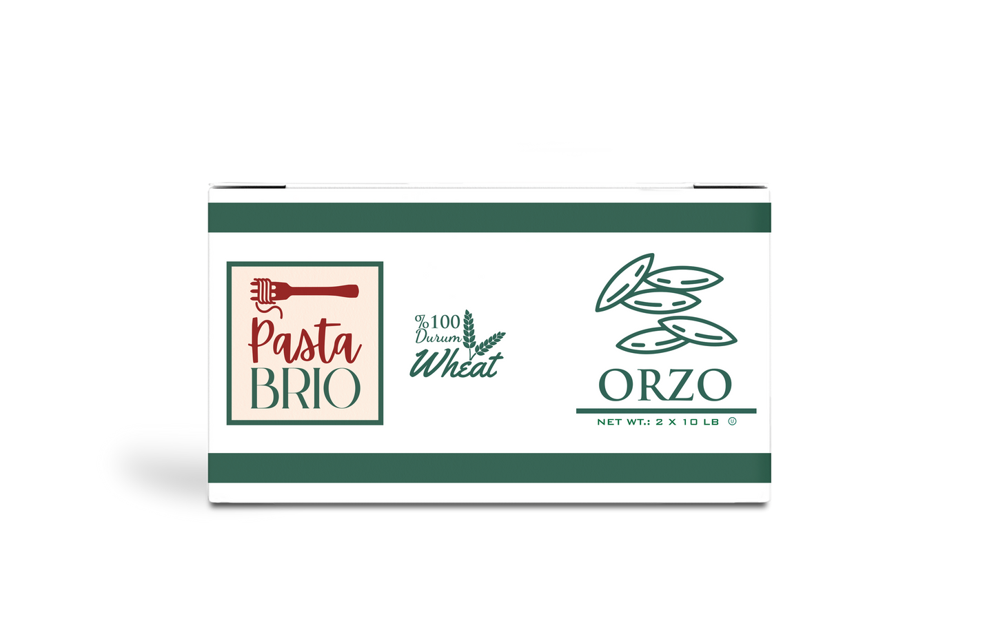PastaBRIO Durum Wheat Pasta - ORZO - 20 lb