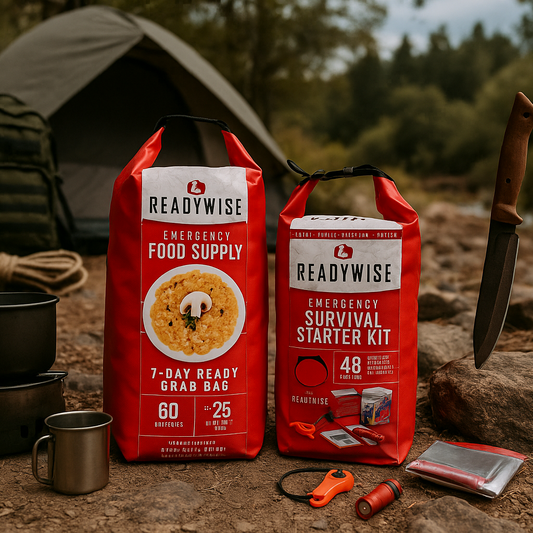 Outdoor camping preparedness scene