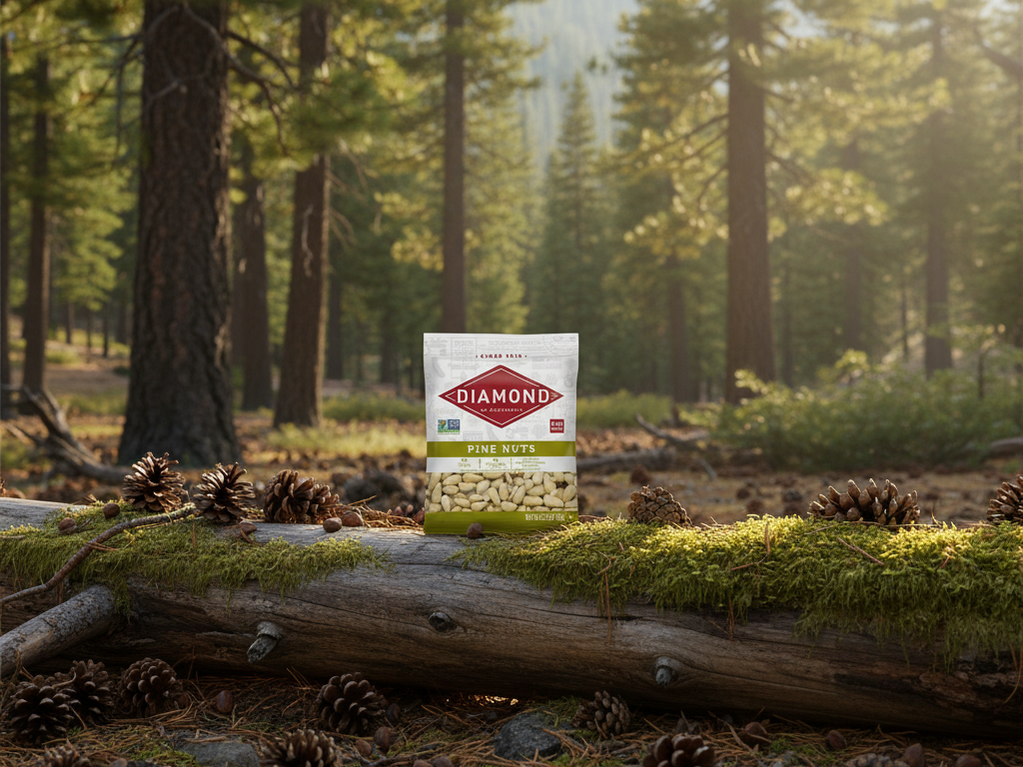 Pine Forest Mountain Scene