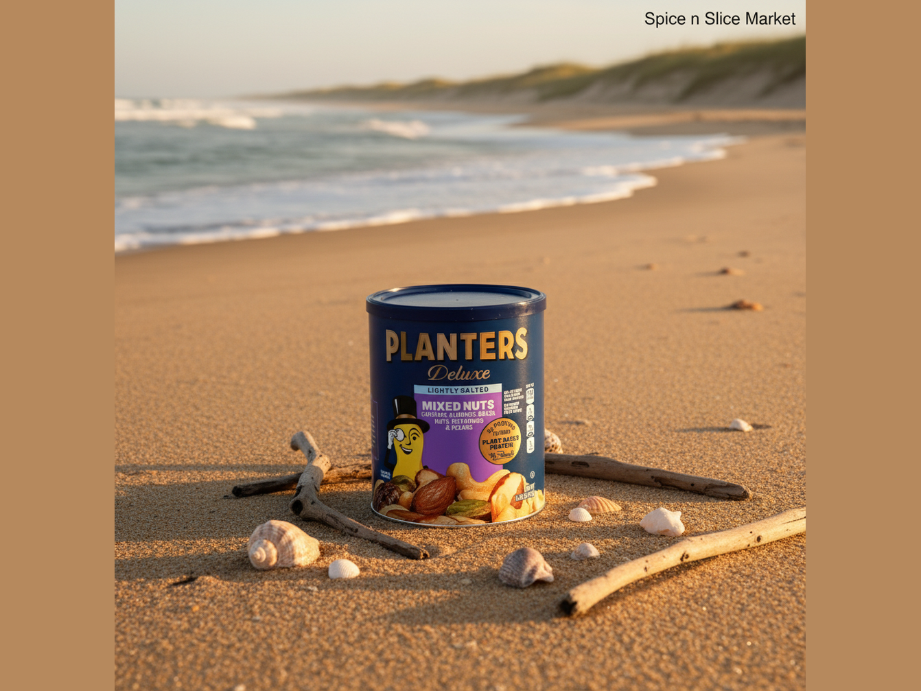 Planters Mixed Nuts on Beach