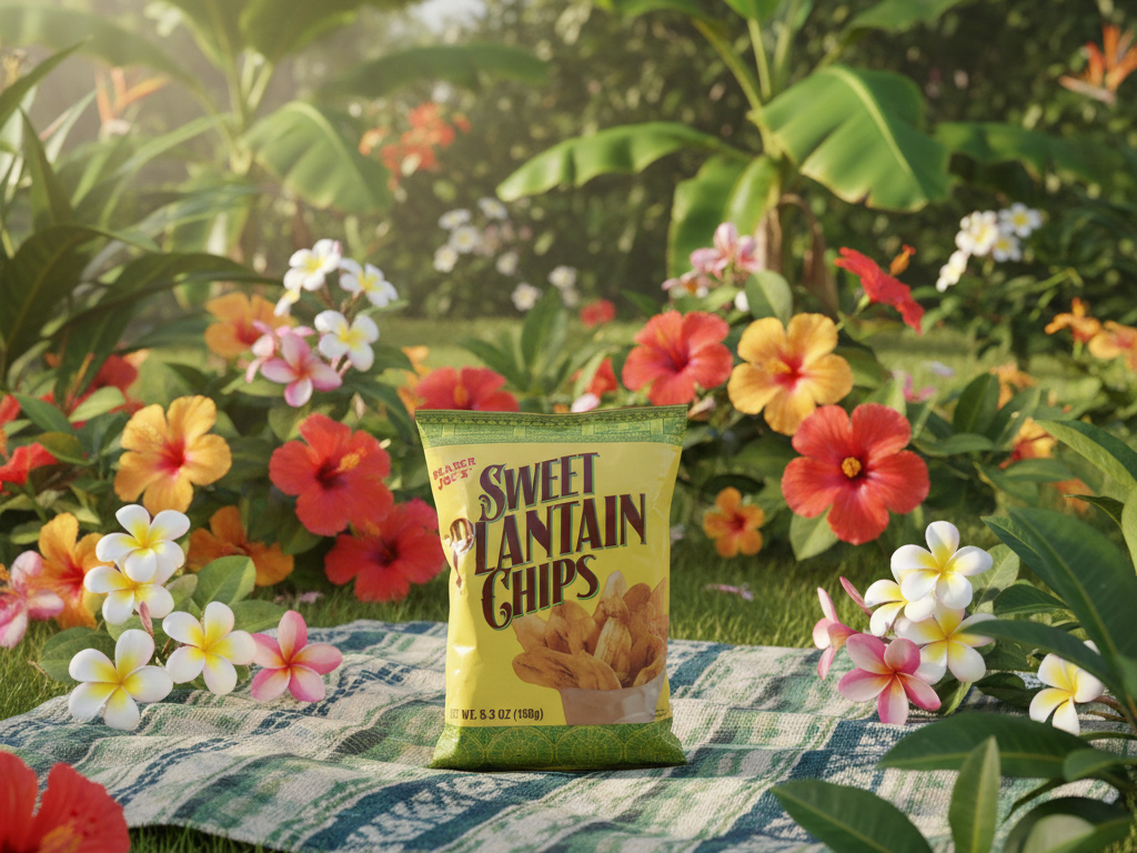 Sweet Plantain Chips Tropical Flower Garden