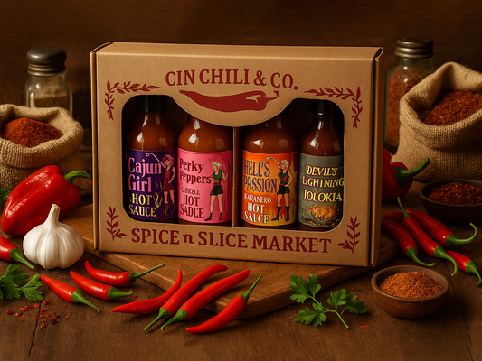 Hot Sauce Gift Box 4 Pack - Fiery Heat Collection