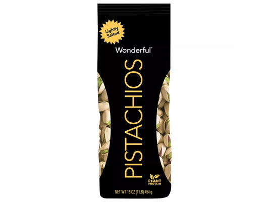 Wonderful Pistachios Roasted and Lightly Salted, 16oz.